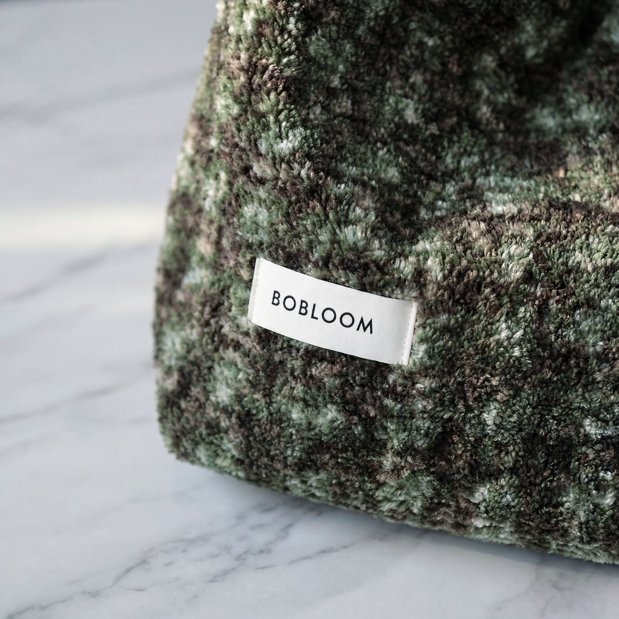 ボア（ミックスチェック柄）ショルダーバッグ｜深緑系