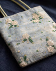 水影フラワー｜ビーズ刺繍デニムトートバッグ 4
