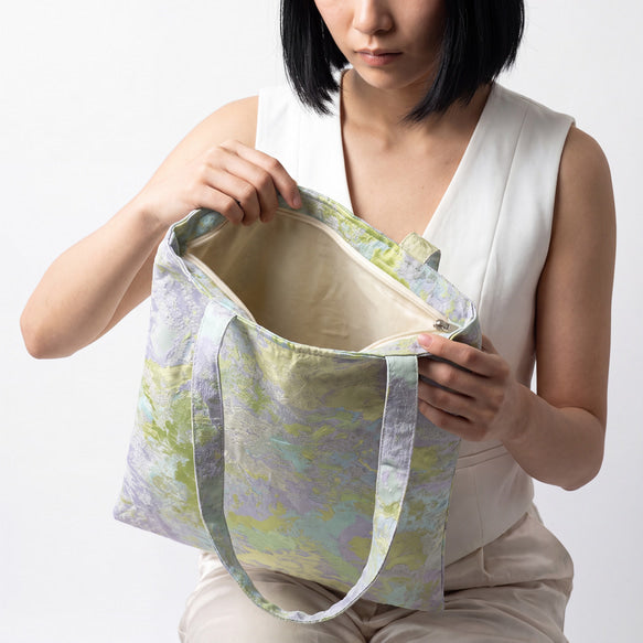 光暈図・蜃気楼｜ファスナー付きトートバッグ 4