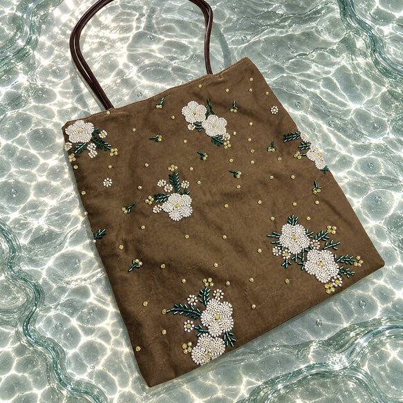 土に星｜ビーズ刺繍トート 2