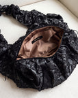透かし飴｜レース調立体ギャザー 2WAYショルダーバッグ 5枚目の画像